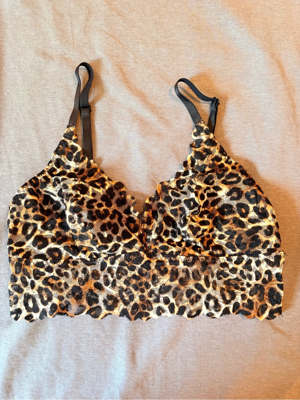 Pink Leopard Lace Bralette